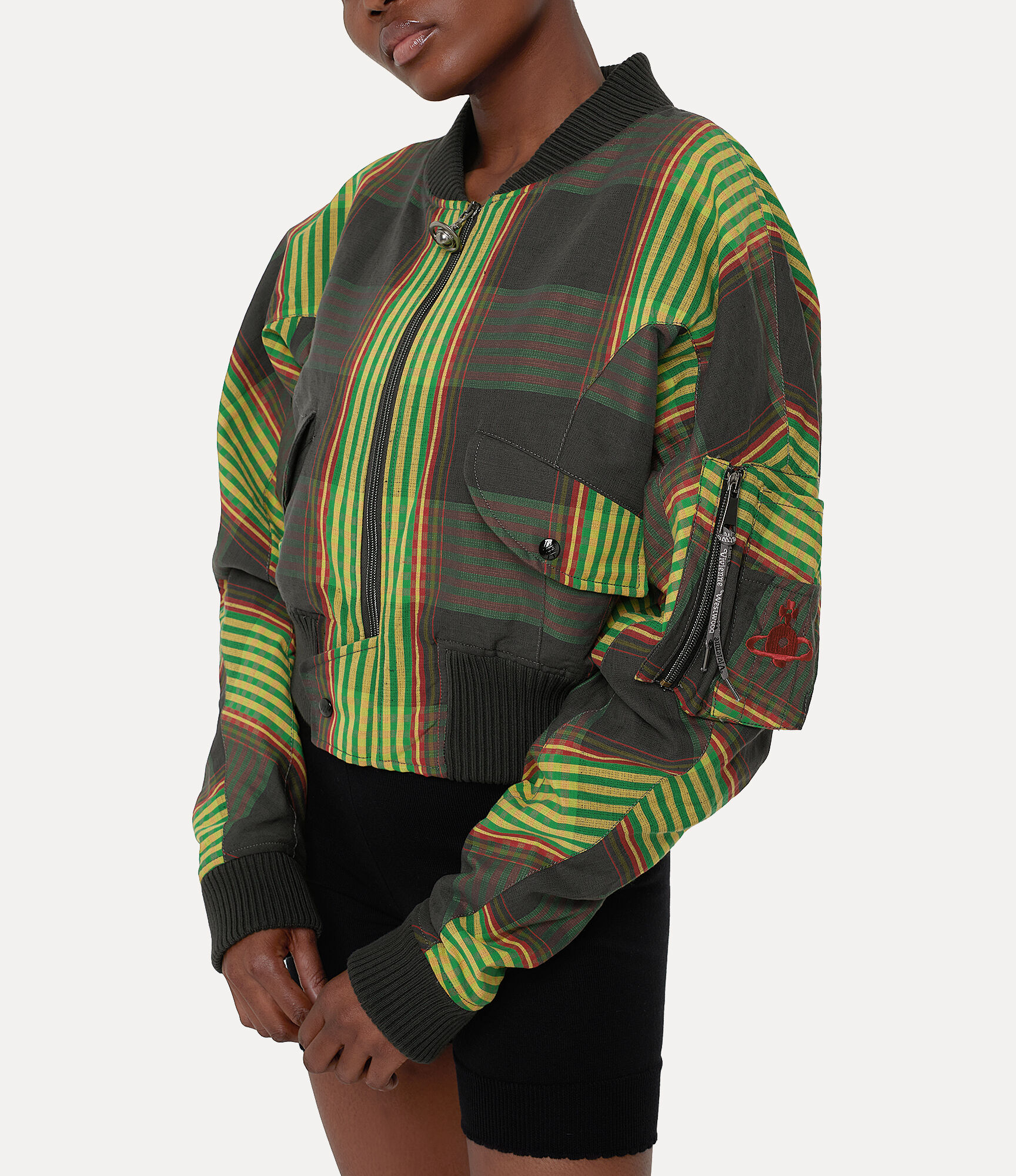 VIVIENNE WESTWOOD tartan bomber
