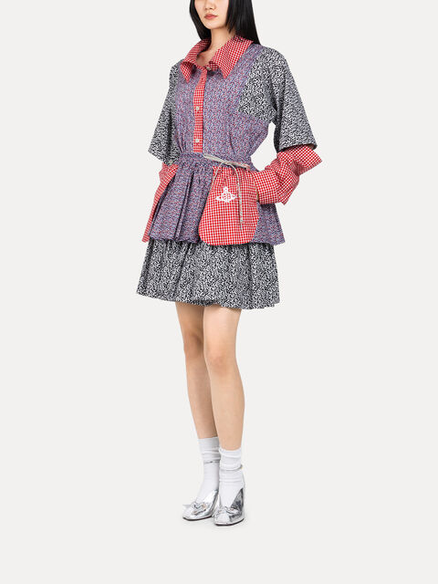 Liberty Blocking Frill Mini Skirt