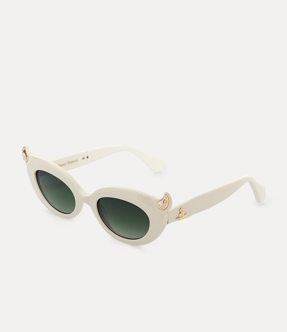 Vivienne Westwood Soo Sunglasses in White, view 4