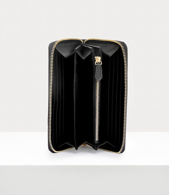 Rounded Wallets Classic Zip Round Wallet in BLACK | Vivienne Westwood®