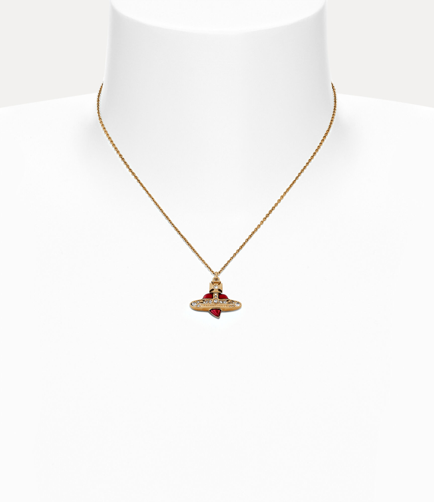 Diamante Detail 'A' Initial Necklace In Gold | EGO