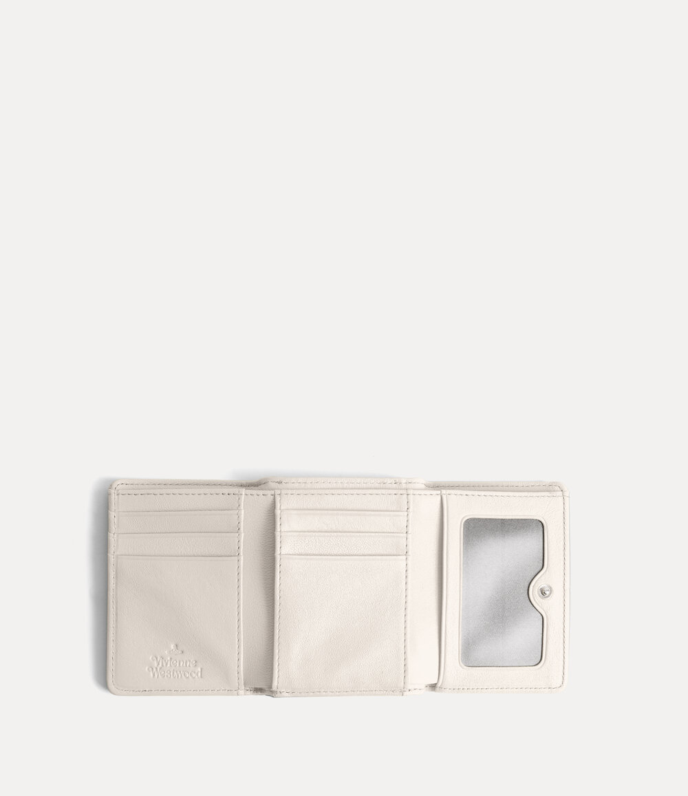 Vivienne Westwood Small Frame Wallet in Pearl White, view 3