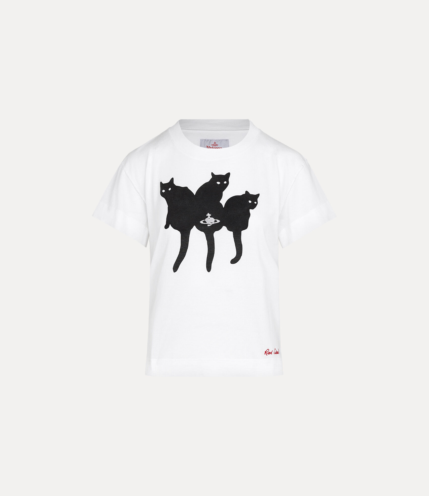 Cat Print Boy's Short T-shirt in WHITE | Vivienne Westwood®