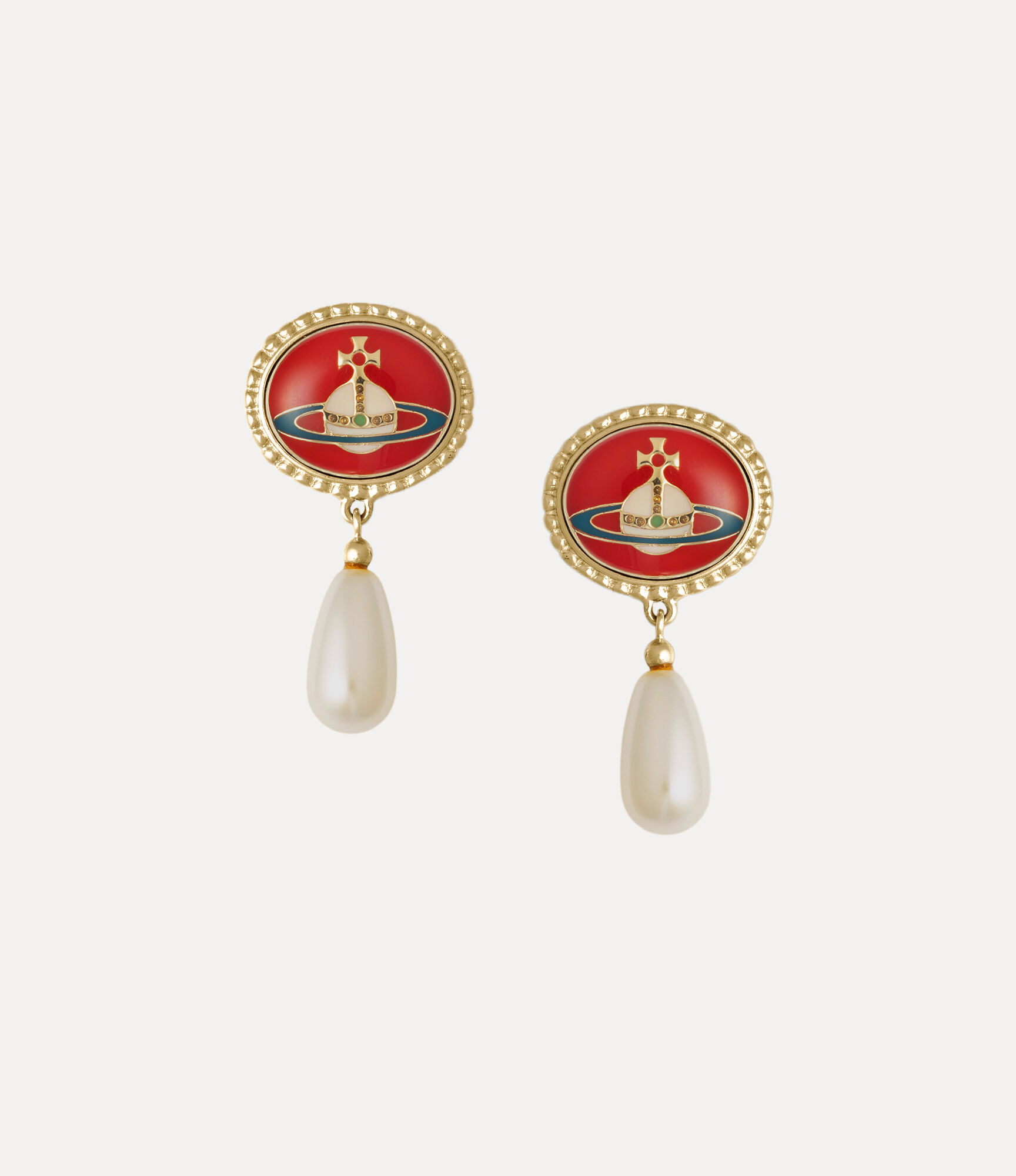Enamel Button Earrings  large image number 2