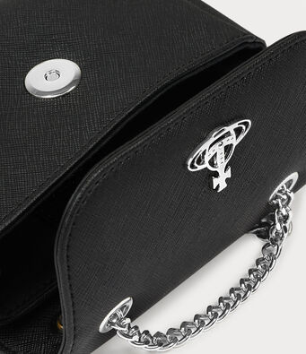 Vivienne Westwood Mini Ella Heart Vegan Leather Backpack in Black