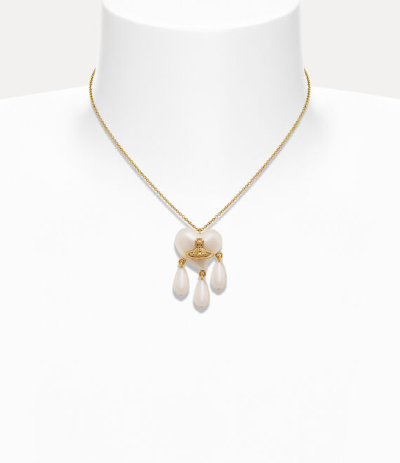 Sheryl Pendant Necklace in GOLD-CREAMROSE-Pearl | Vivienne Westwood®