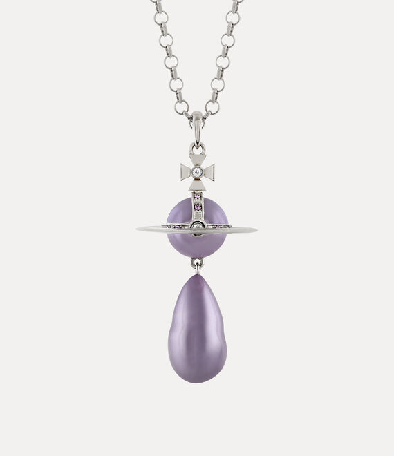 giant pearl drop pendant in platinum-iris-purple-crystal-lavender-pearl ...