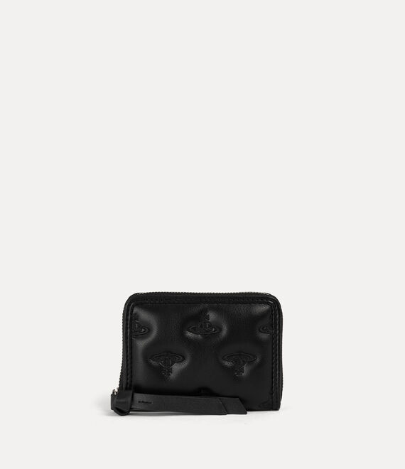 Vivienne Westwood Zip Coin Case Multi Orb Soft Pu Black One Size Women