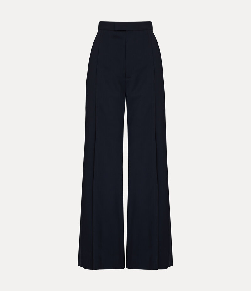 Vivienne Westwood Wide Leg Trousers in Navy Blue