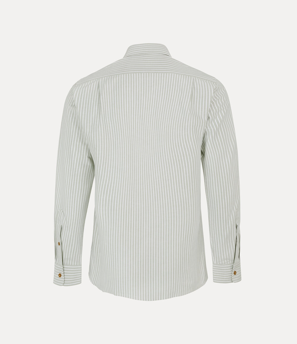 Vivienne Westwood Two Button Krall Shirt in Thyme Stripe, view 3