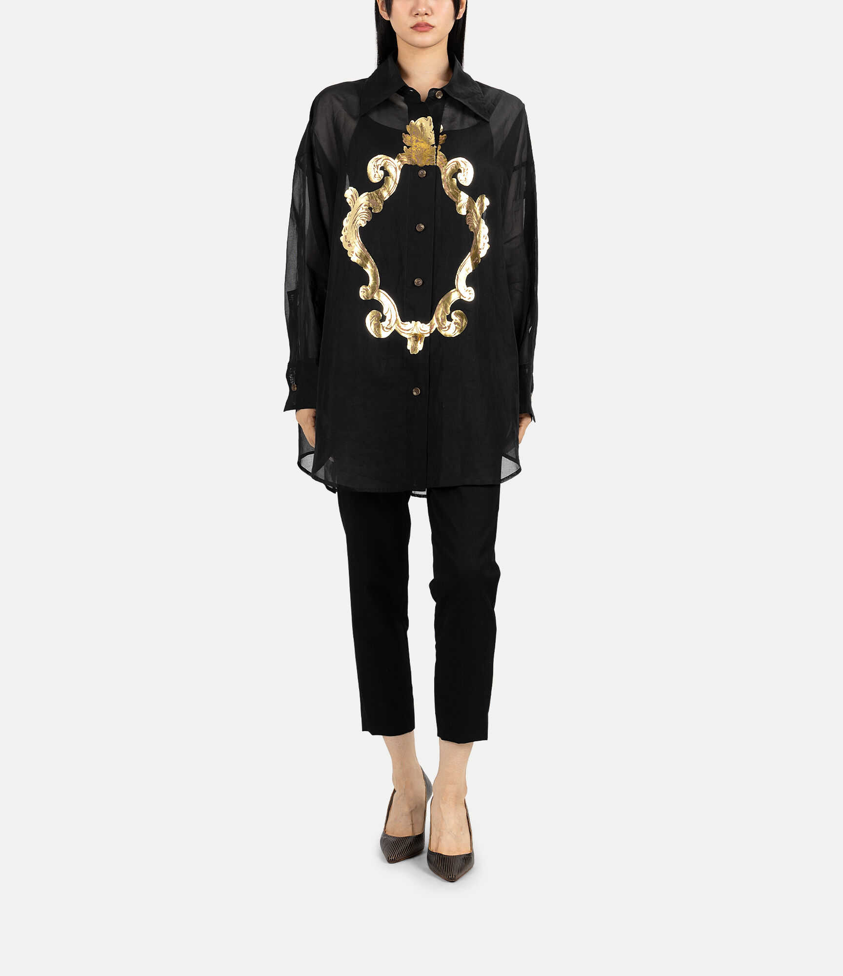 Cotton Voile Mirror Shirt  large image number 2