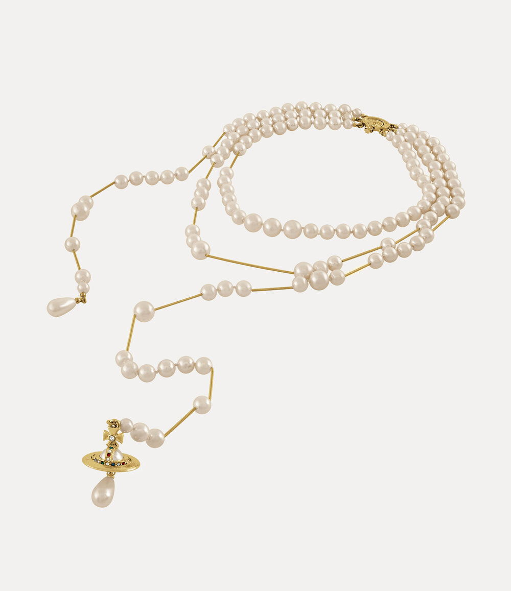 Vivienne Westwood Broken Pearl Necklace in Gold, view 2