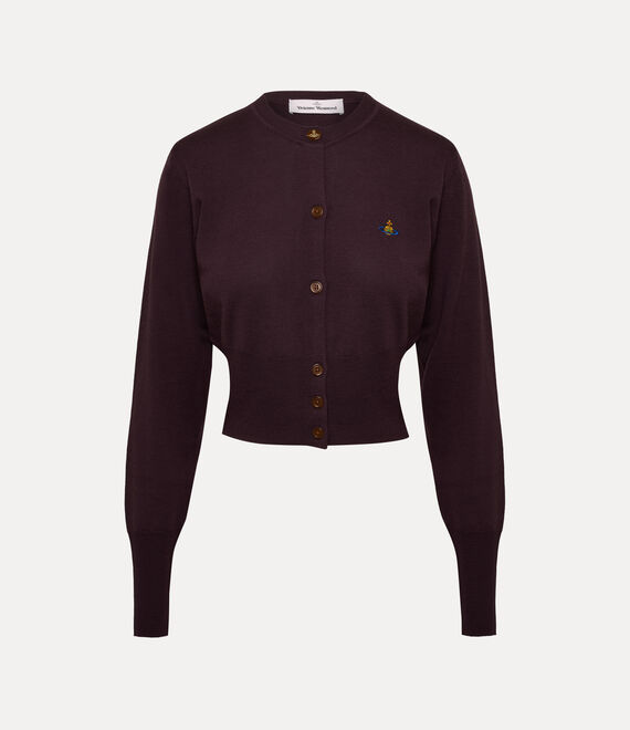 Vivienne Westwood Bea Cropped Cardigan Wool Dark-mahogany S Women