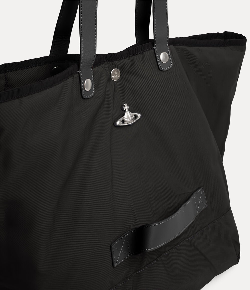 Vivienne Westwood Utility Shopper in Black Silver Hw, view 3