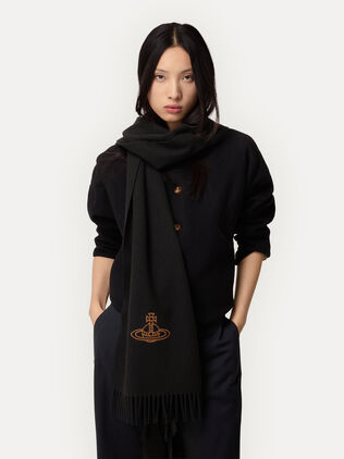 Embroidered Orb Long Scarf