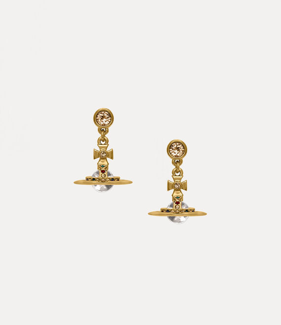 Vivienne Westwood New Petite Orb Earrings In Gold