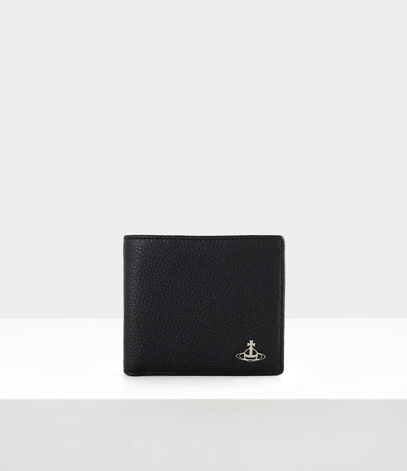 Vivienne Westwood Man. Billfold Wallet Leather Black One Size Unisex