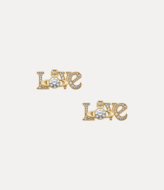 Vivienne Westwood Roderica Earrings In Gold-white-cz