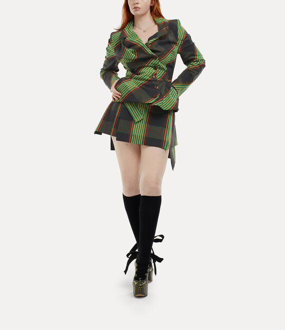 Vivienne Westwood Drunken Tailored Tartan Blazer In Combat-tartan