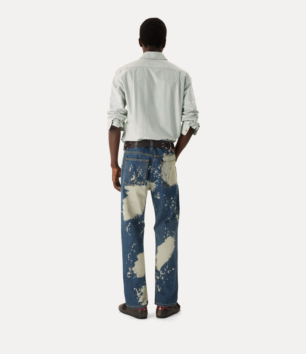 Vivienne Westwood Two Button Krall Shirt in Thyme Stripe, view 5