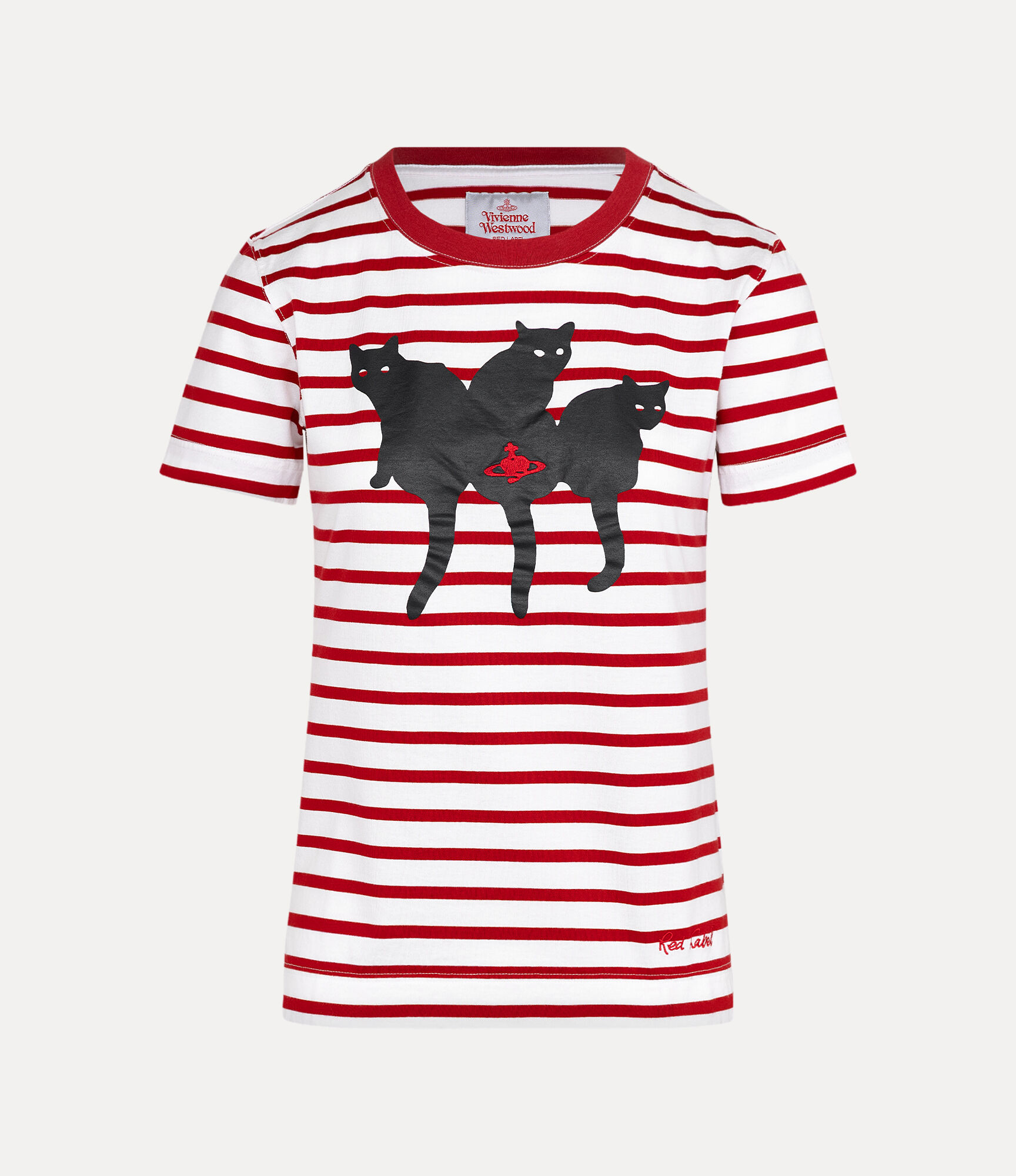 Cat Print Classic T-shirt in RED | Vivienne Westwood®