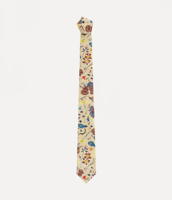 Vivienne Westwood Tie Cm.7 Folk Flower In Neutral