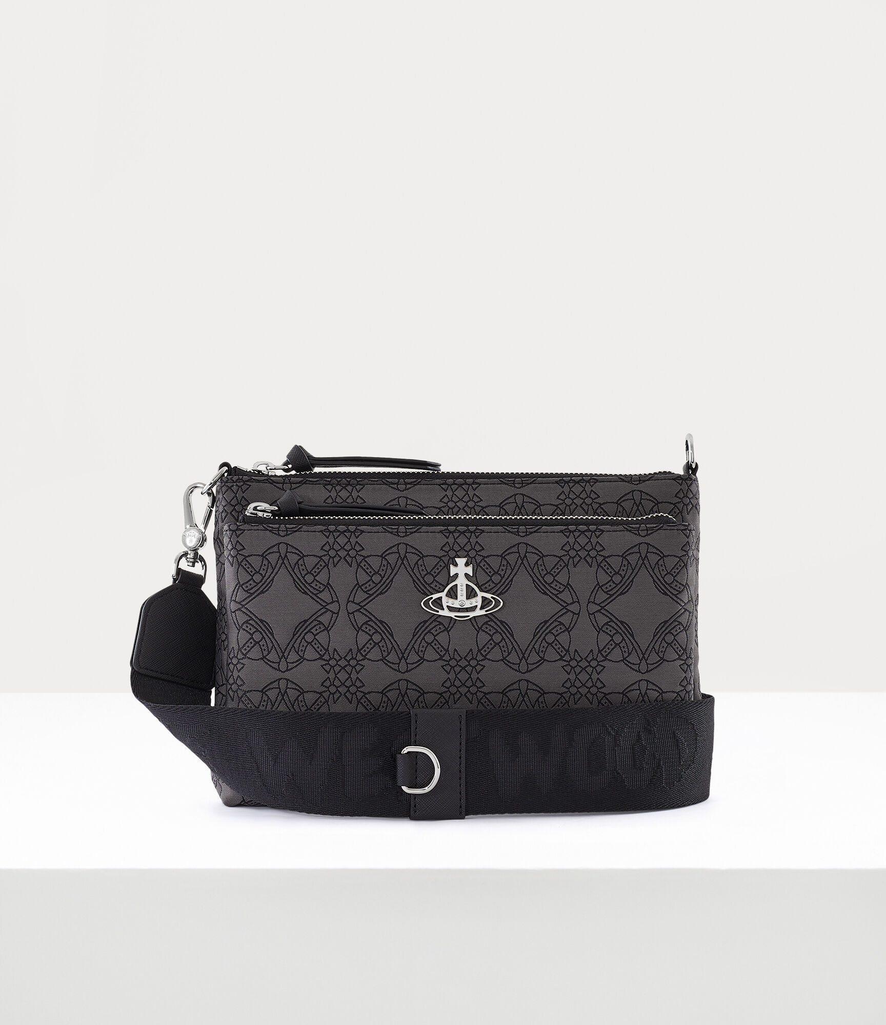 Penny Double Pouch Crossbody in BLACKGREY Vivienne Westwood®