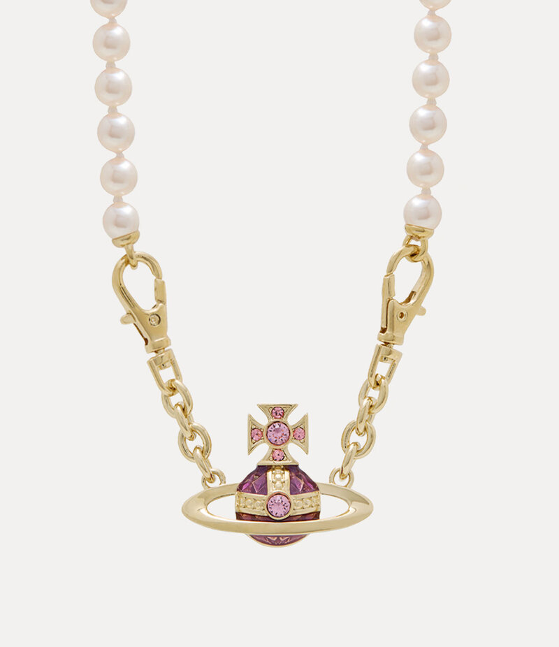 Vivienne Westwood Aïda Bas Relief Necklace in Gold Rose
