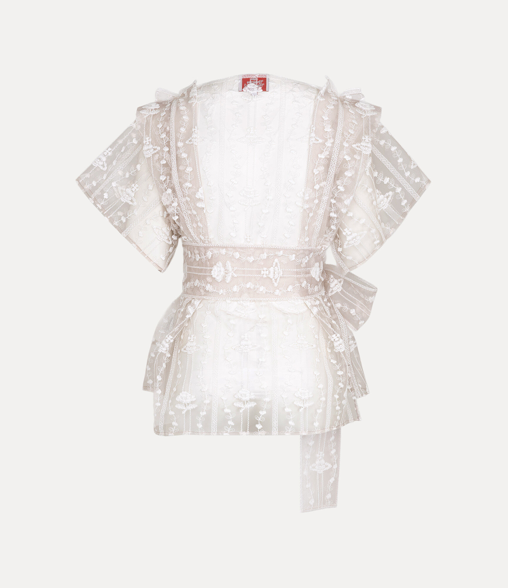 Flower Orb Tulle Embroidery Blouse in WHITE | Vivienne Westwood®