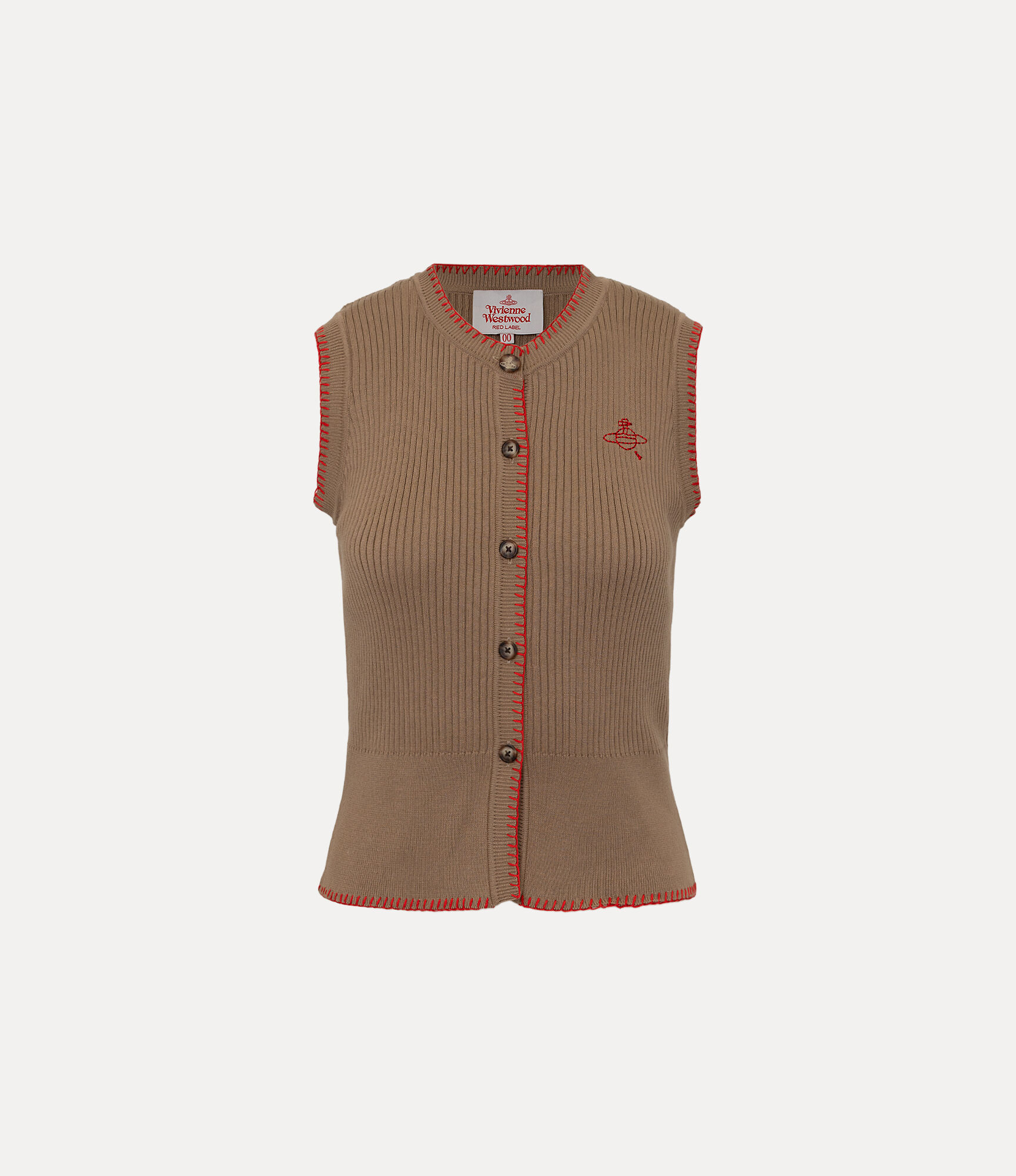 Blanket Stitch Rib Vest