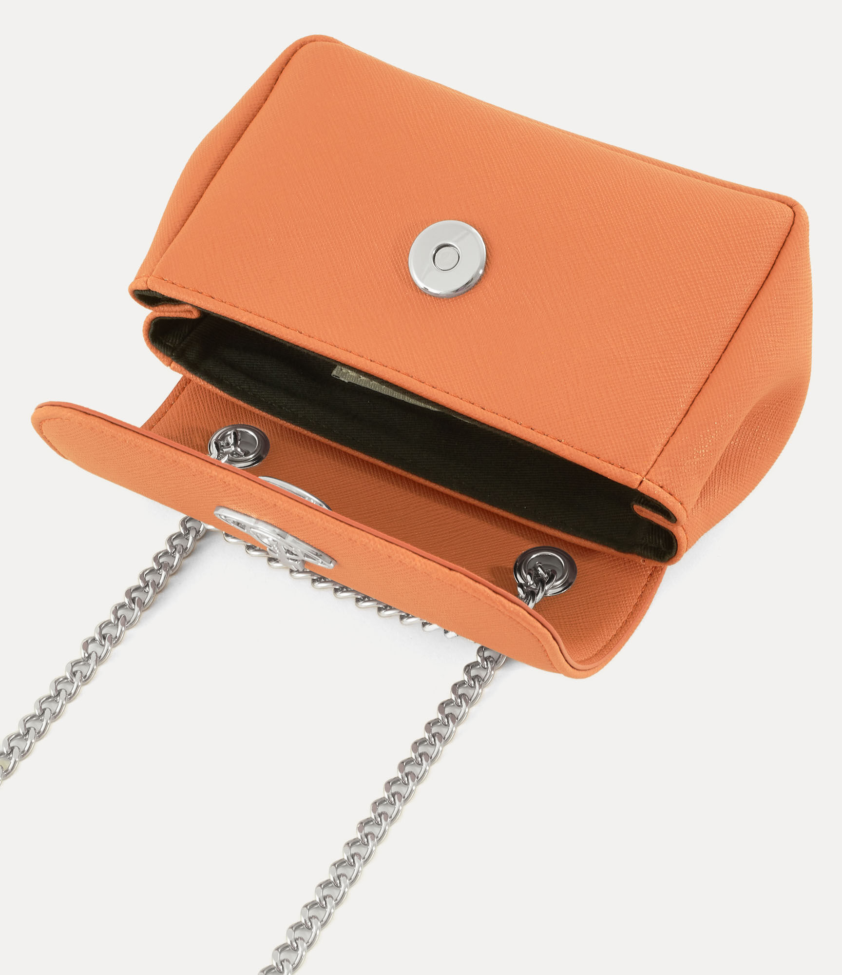 Saffiano biogreen small purse with chain