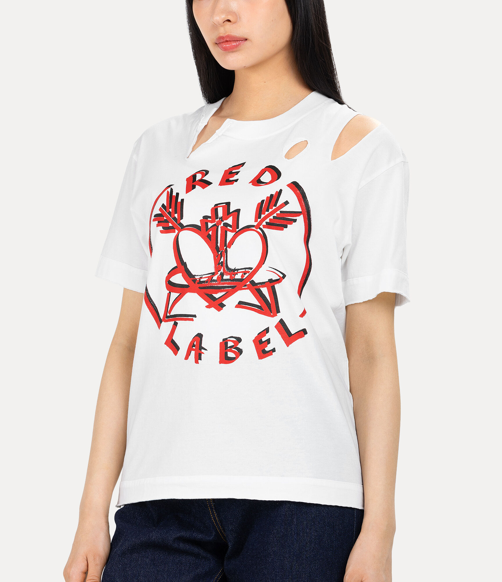 Arrow Print Slash T-Shirt  large image number 4