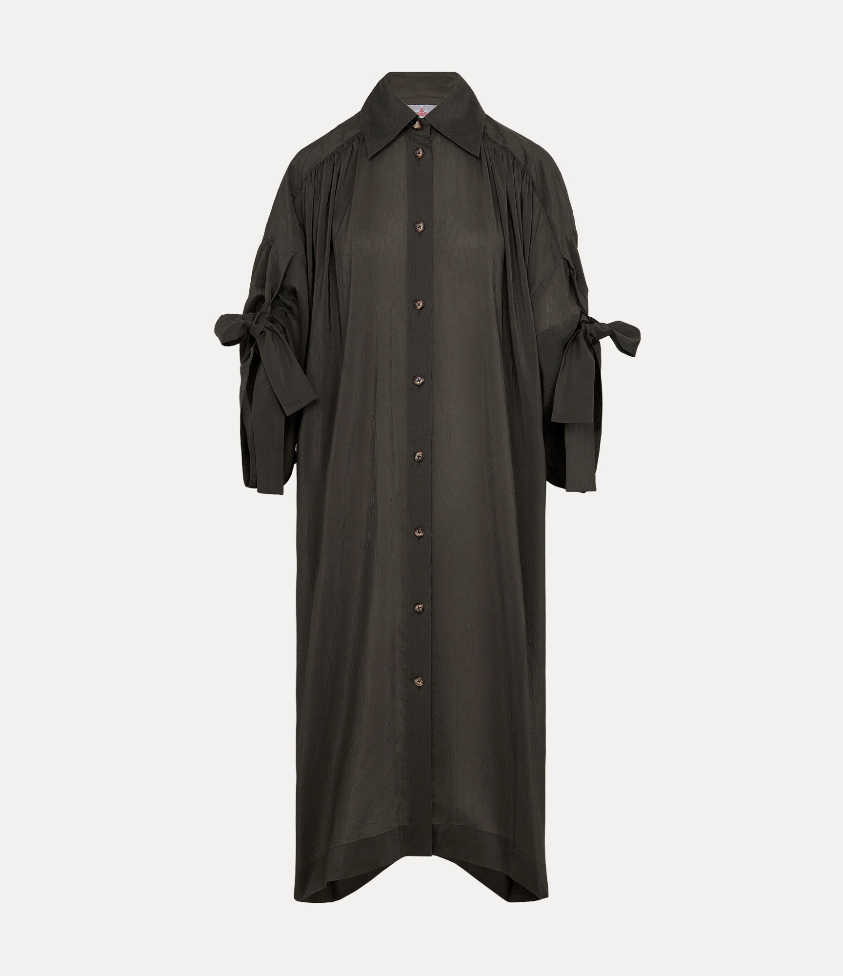 String Gather Shirt Dress in GREEN | Vivienne Westwood®