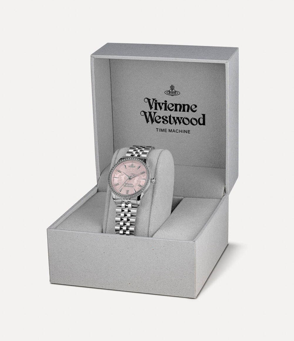 Vivienne Westwood Little Wallace Watch in Silver / Pink, view 5