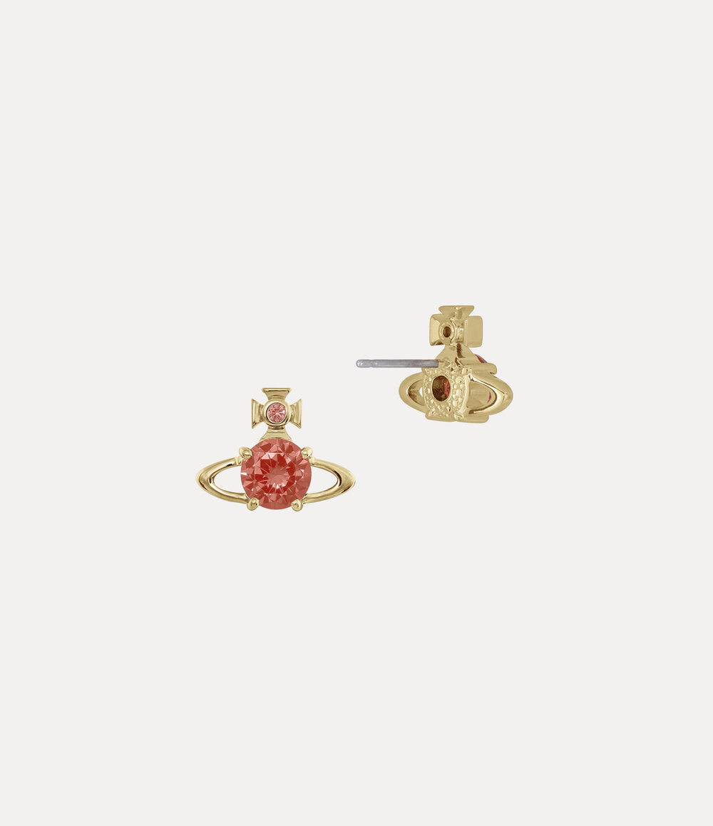 Vivienne Westwood Reina Earrings in Gold Red 5198 Cz, view 2