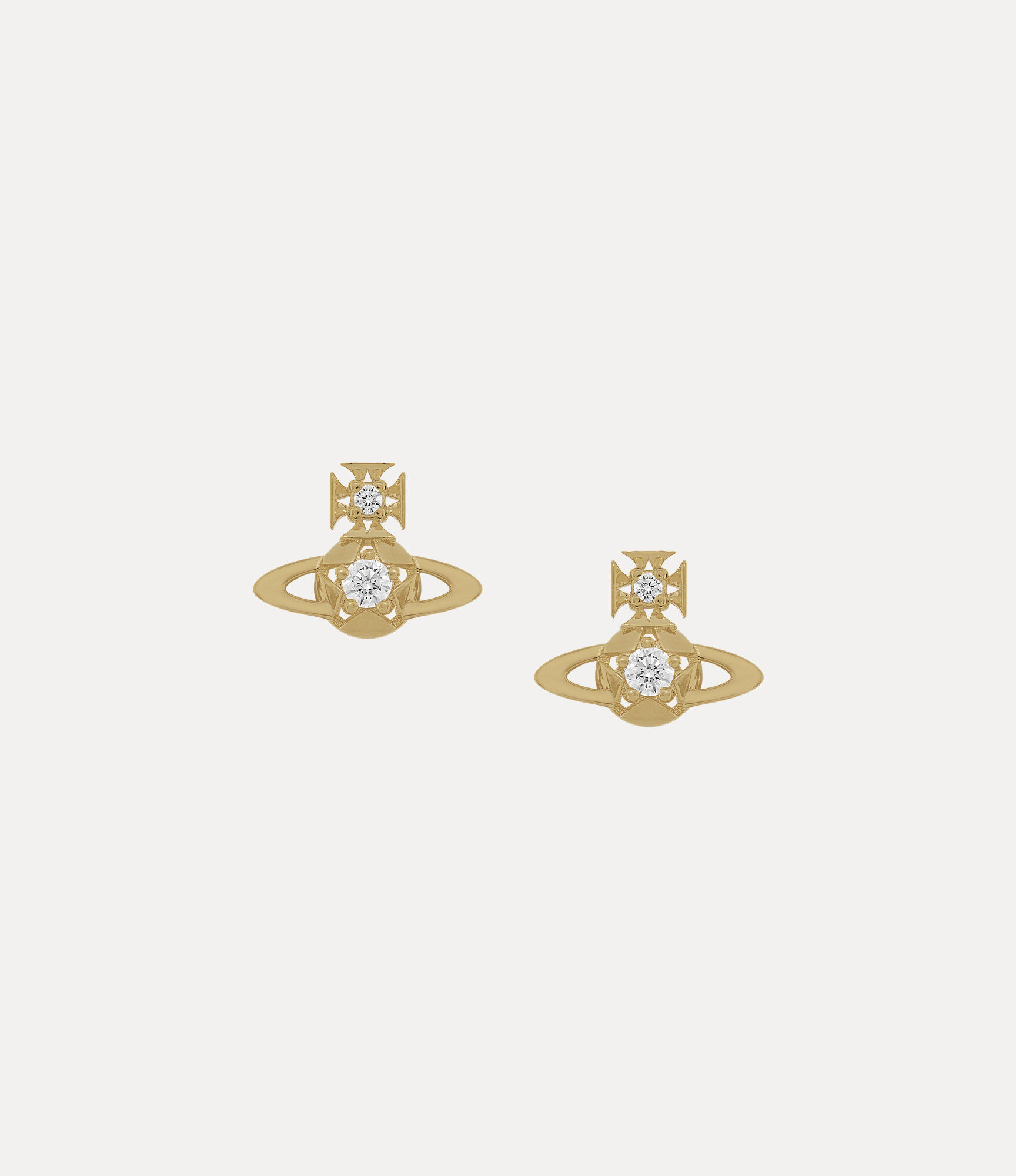 Vivienne Westwood Lee Orb Earrings Gold Cubic Zirconia Women