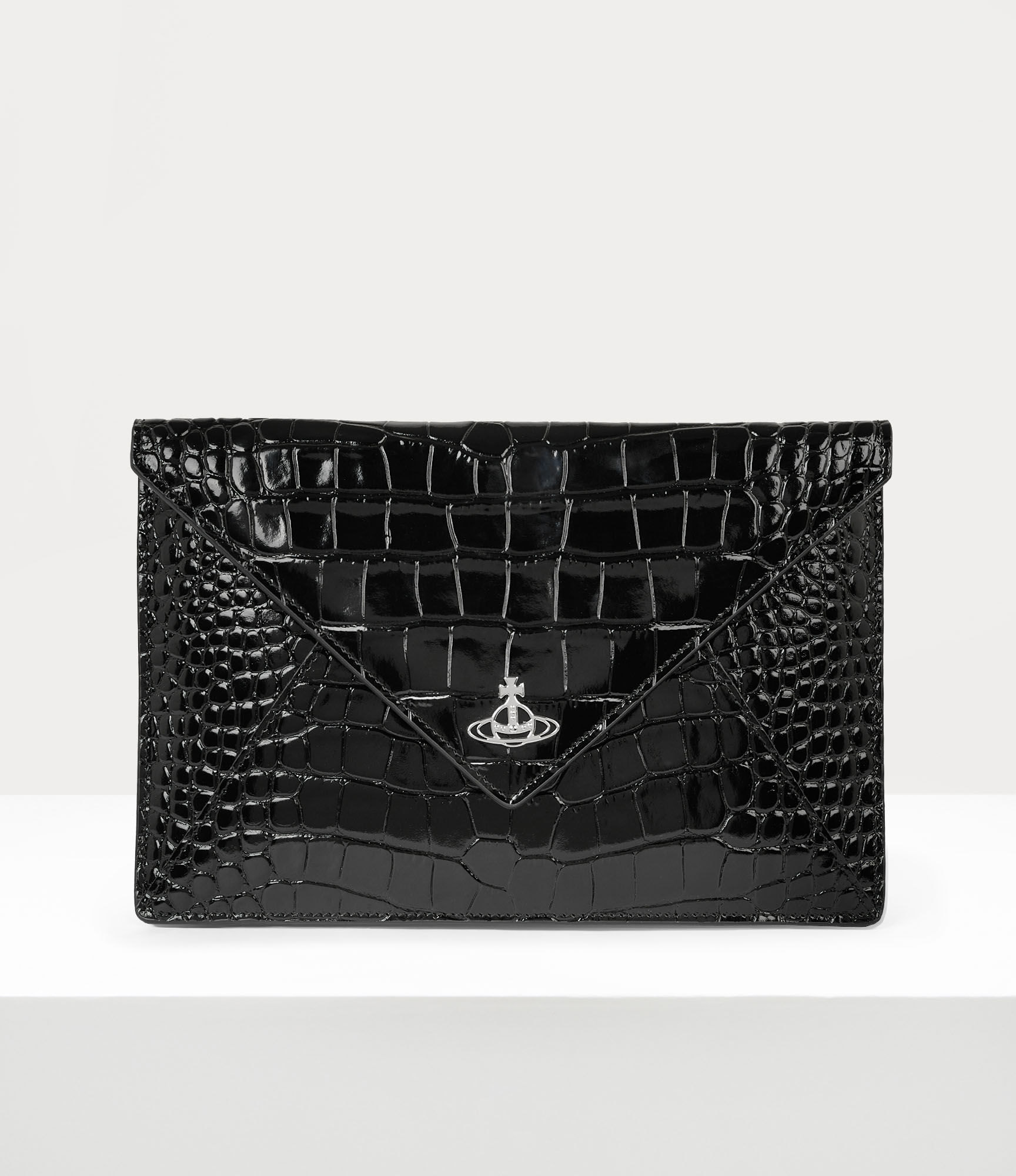 Crocodile Envelope Clutch  large image number 1
