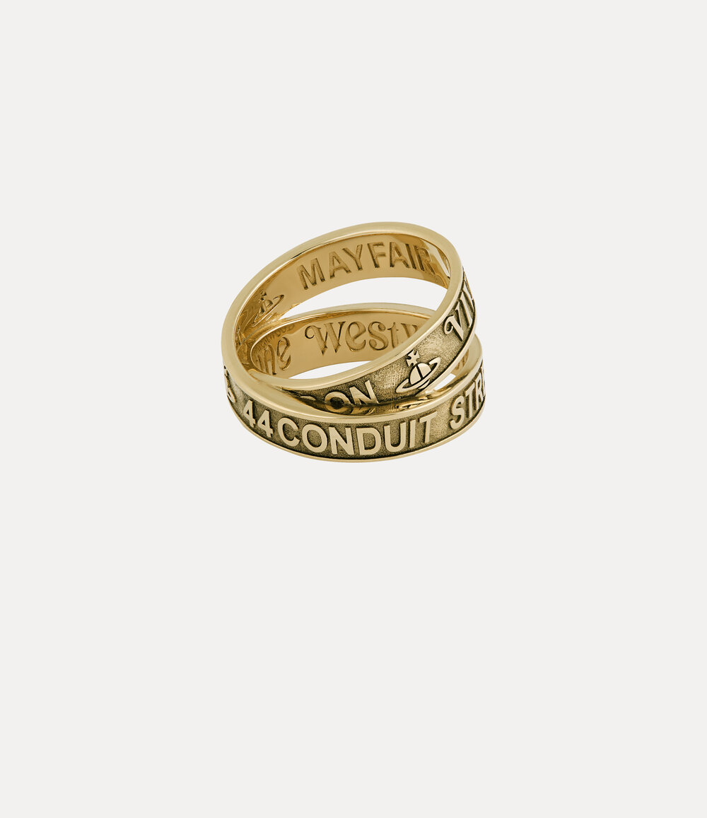 Vivienne Westwood Amos Ring in Antique Gold, view 3