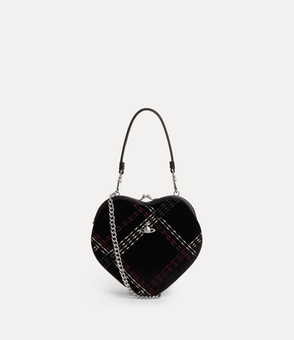 Vivienne Westwood Belle Heart Frame Purse in Black Multicolor, view 3