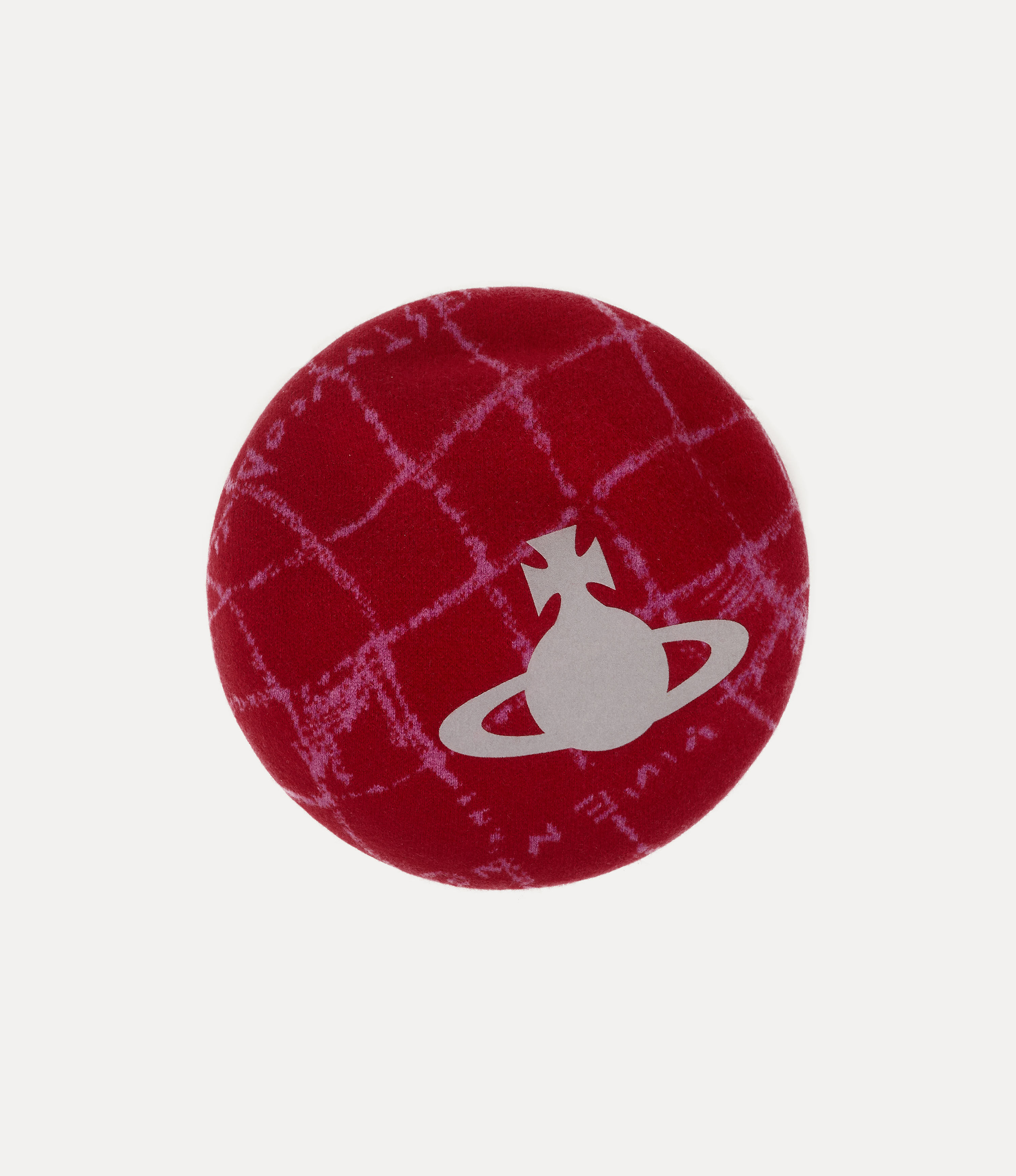 Vivienne Westwood アンゴラベレー帽⚫︎ボンボン⚫︎赤チェック Orb Argyle ベレー - レッド | Vivienne Westwood®