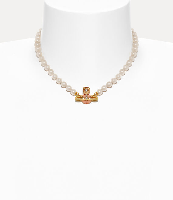 Vivienne Westwood Pearl Necklace Rosegold 