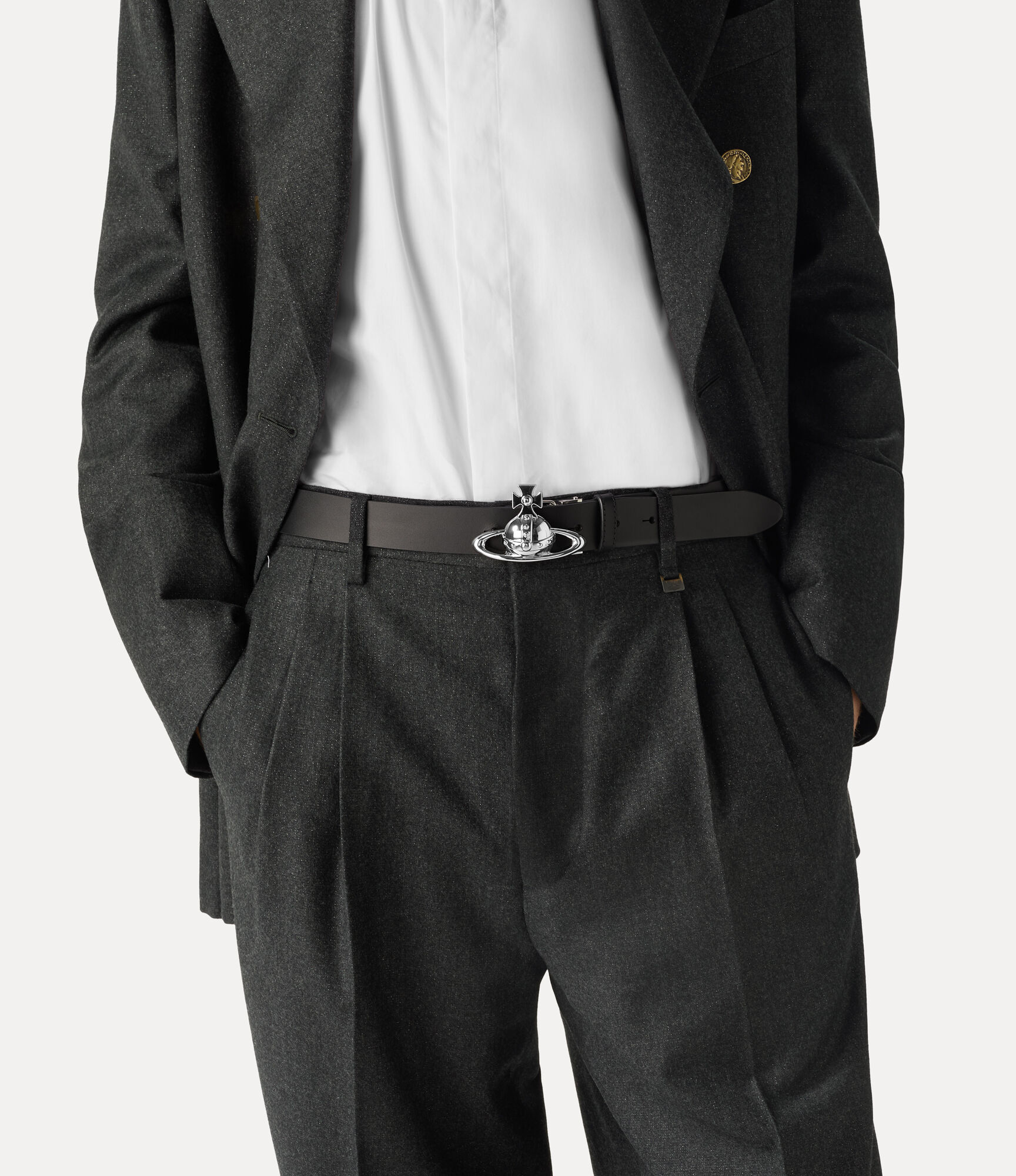 Orb Buckle Belt in BLACK | Vivienne Westwood®