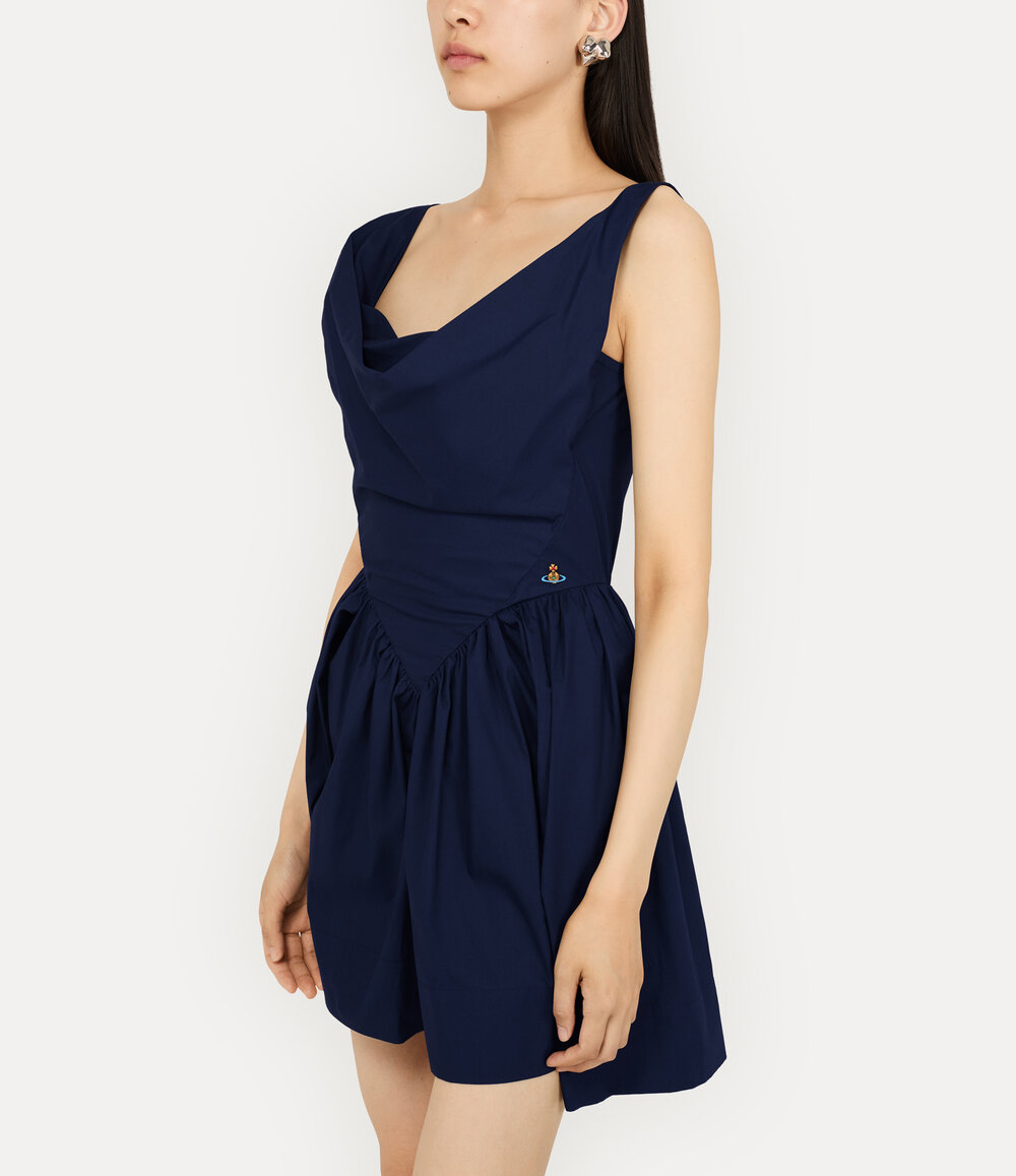Vivienne Westwood Mini Sunday Dress in Navy Blue, view 4
