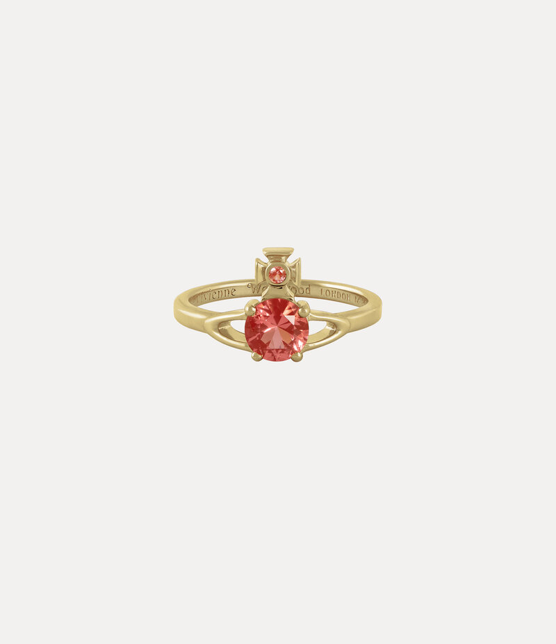 Vivienne Westwood Reina Petite Ring -Gold-red-5198-cz -Gold-red-5198-cz