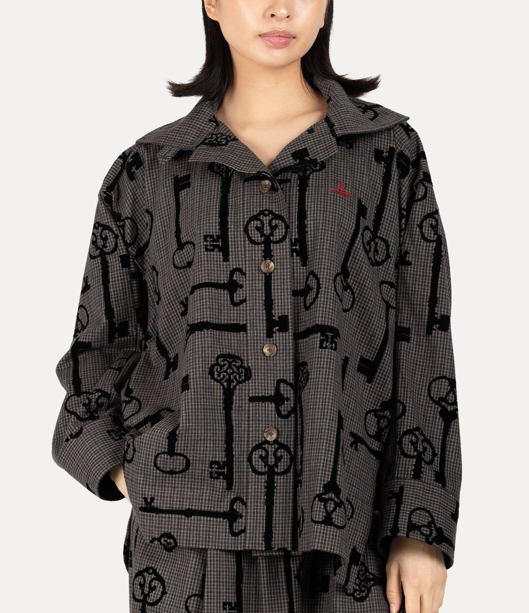 Key Flock Print Pillow Shirt  large image number 4