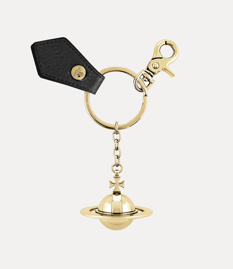 Vivienne Westwood 3d Orb Keyring in Blackpu Grain