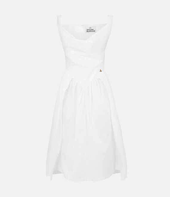 Vivienne Westwood | Sunday Dress | Compact Poplin | White | Women Vivienne Westwood | Sunday Dress | Compact Poplin | White | Women