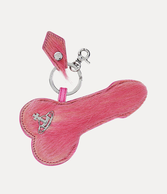Shop Vivienne Westwood Penis Keyring In Pink