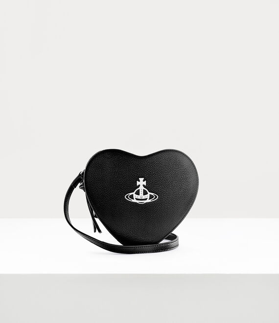 Louise Heart Crossbody Bag in black