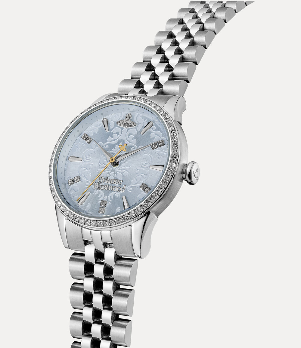 Vivienne Westwood Little Wallace Watch in Silver / Blue, view 3